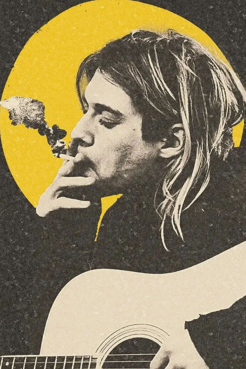 Kurt Cobain art pellicola backlit da nicol shop
