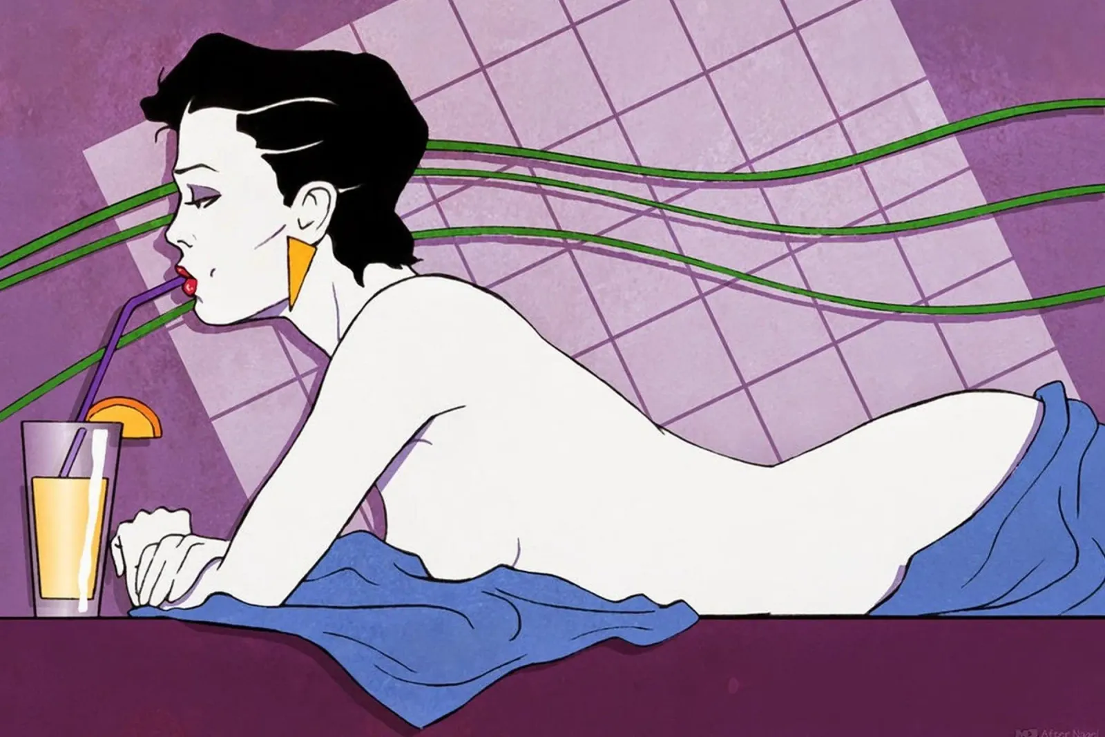 Patrick Nagel art pellicola backlit da Kabir