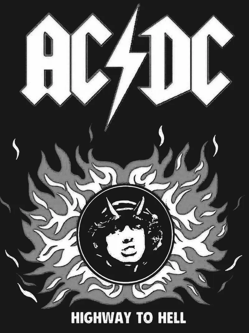 ac/dc band art acrylic glass by vanhesling