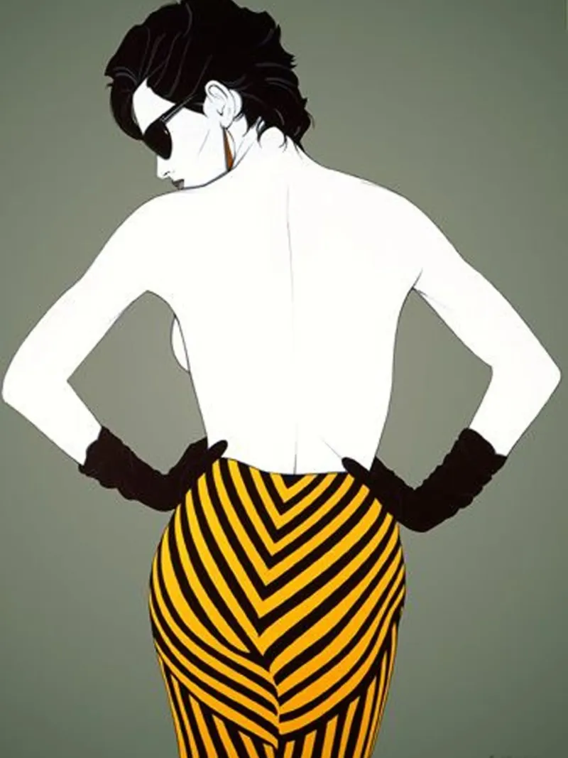 Patrick Nagel art pellicola backlit da Kabir