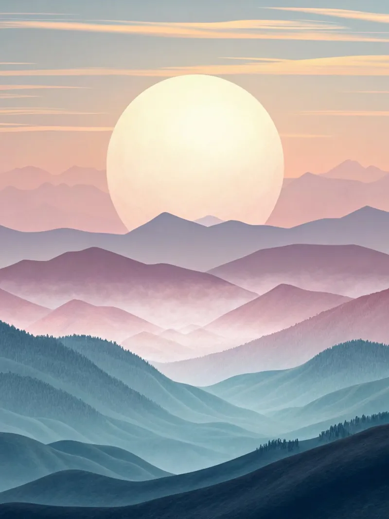 Sérénité majestueuse : Une pleine lune lumineuse s'élevant au-dessus de l'éther hahnemühle de Artistic-shop
