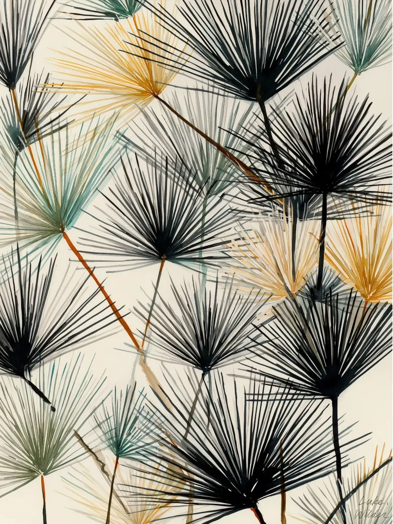 Fronde selvatiche poster con telaio in plastica da Luke Wilder Studio