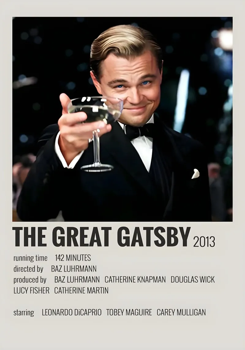THE GREAT GATSBY 2013 pellicola backlit da MVFminimalist