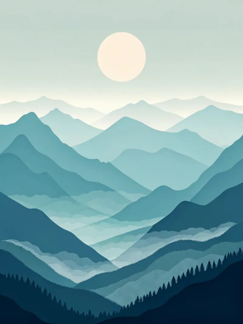 Een rustig blauw natuuruitzicht canvas van Artistic-shop