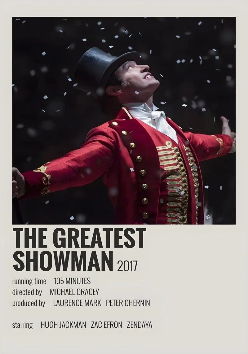 THE GREATEST SHOWMAN 2017 pellicola backlit da MVFminimalist