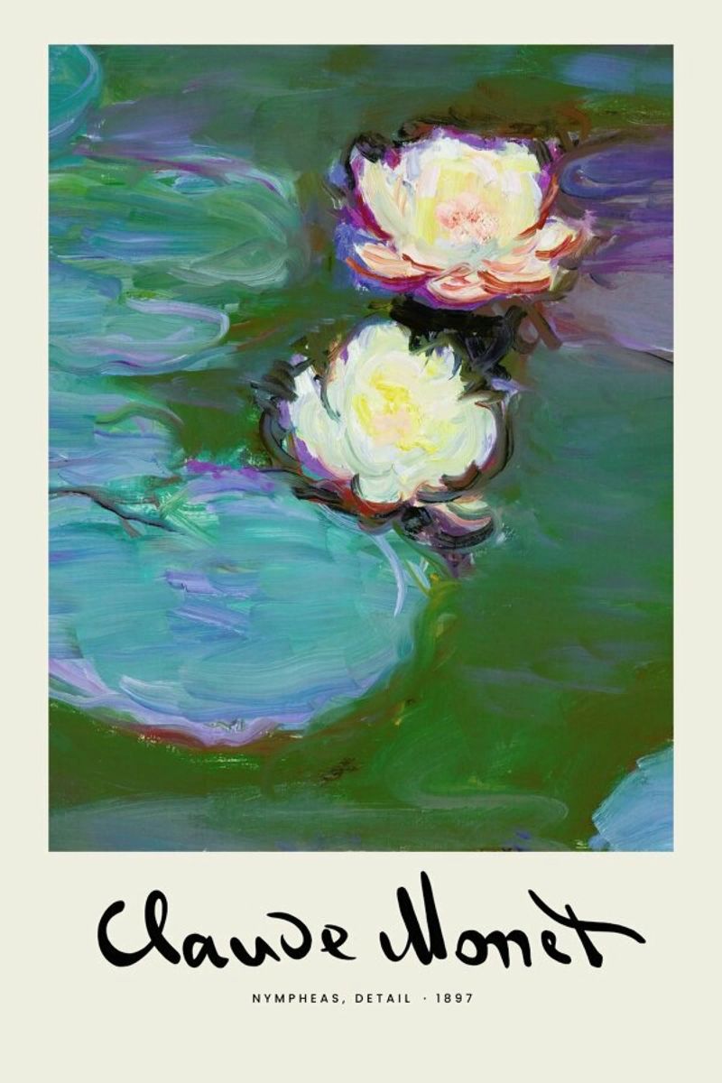 Monet – Signed Nympheas poster de Vintage by JUNIQE