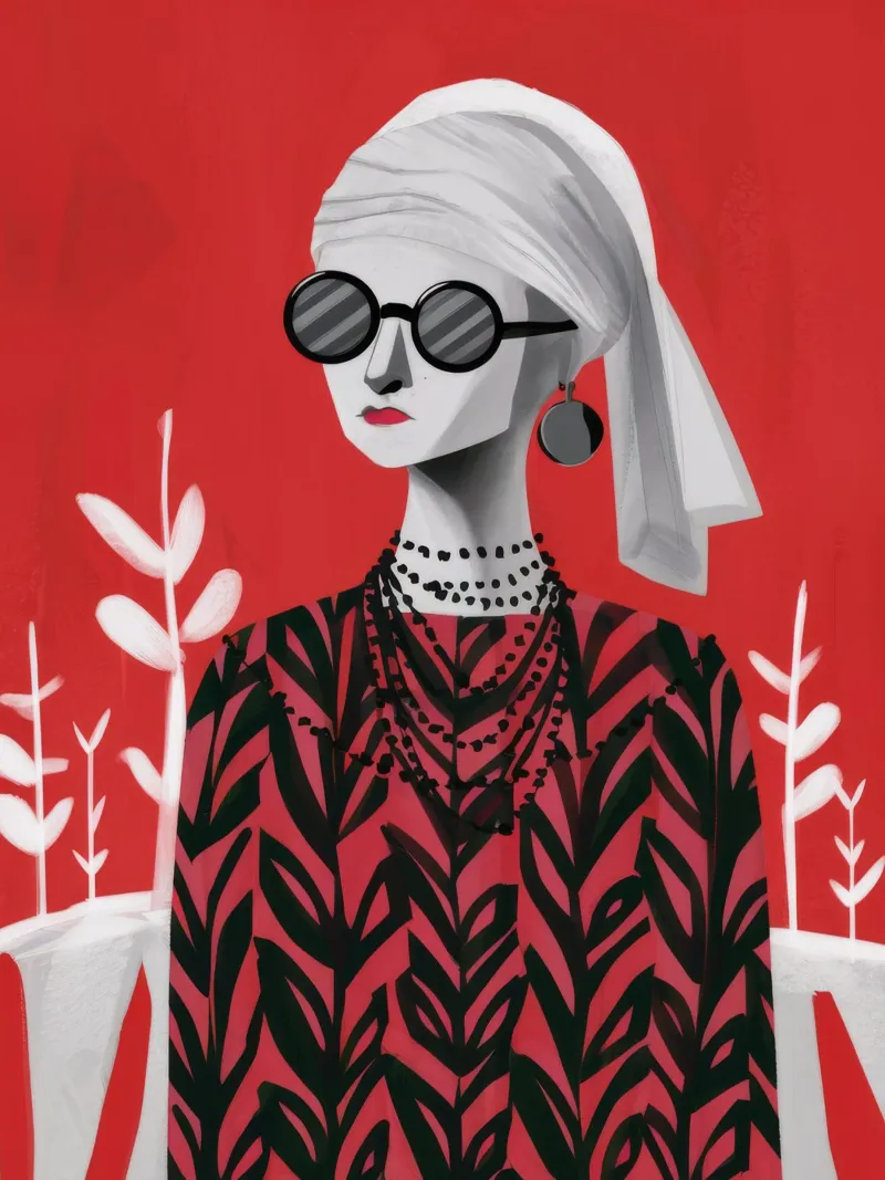Red Patterned Poise metacrilato de Peak Delusion