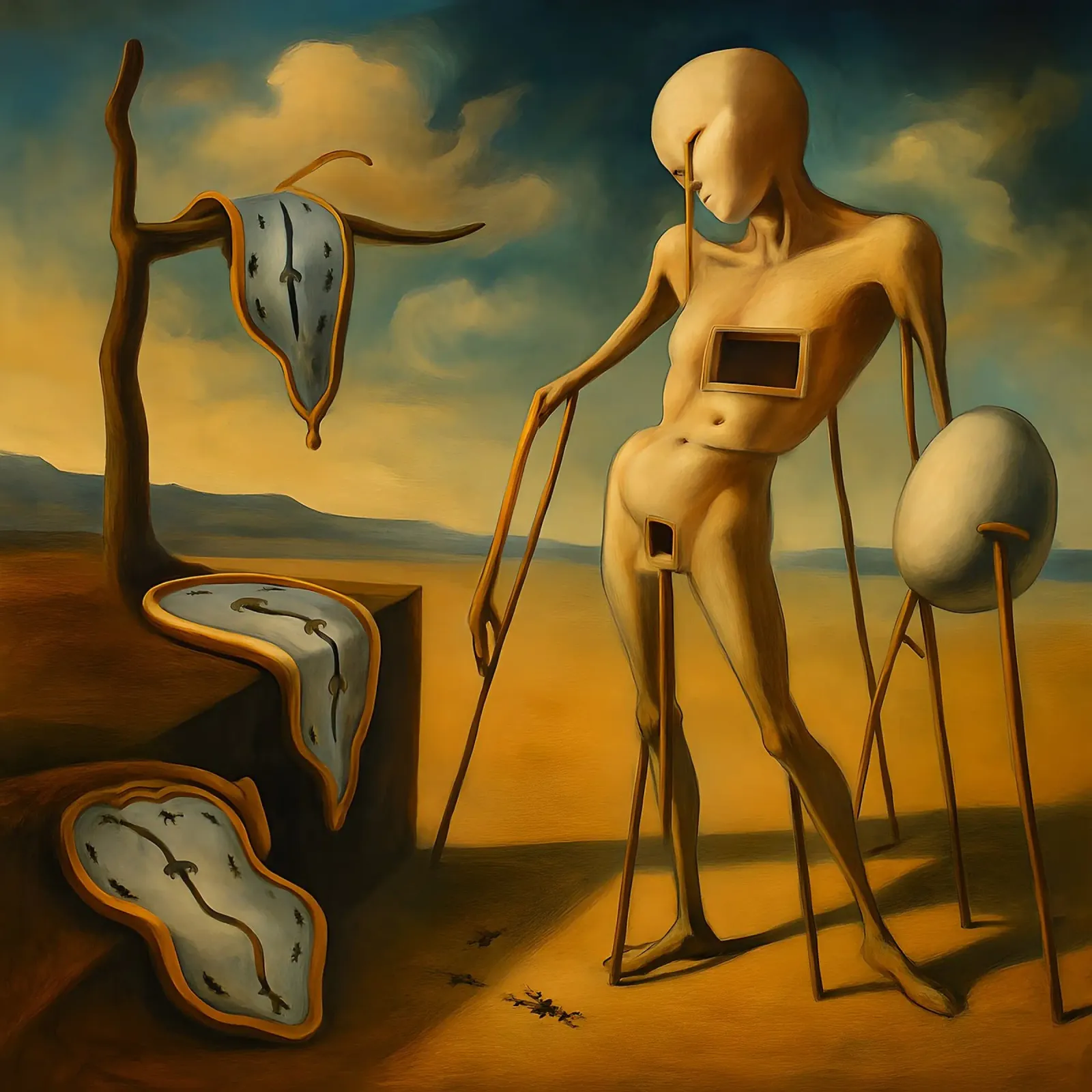 Omaggio a Salvador Dalì poster con telaio in plastica da 🎨 Point and Art