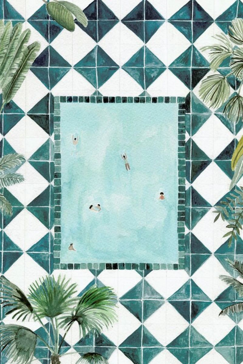 The Swimming Pool Poster von Isabelle Vandeplassche