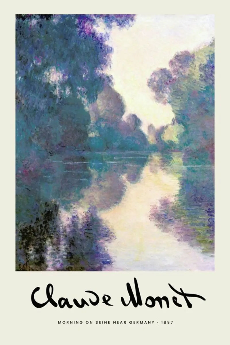 Monet - Signed Seine carta hahnemühle da Vintage by JUNIQE