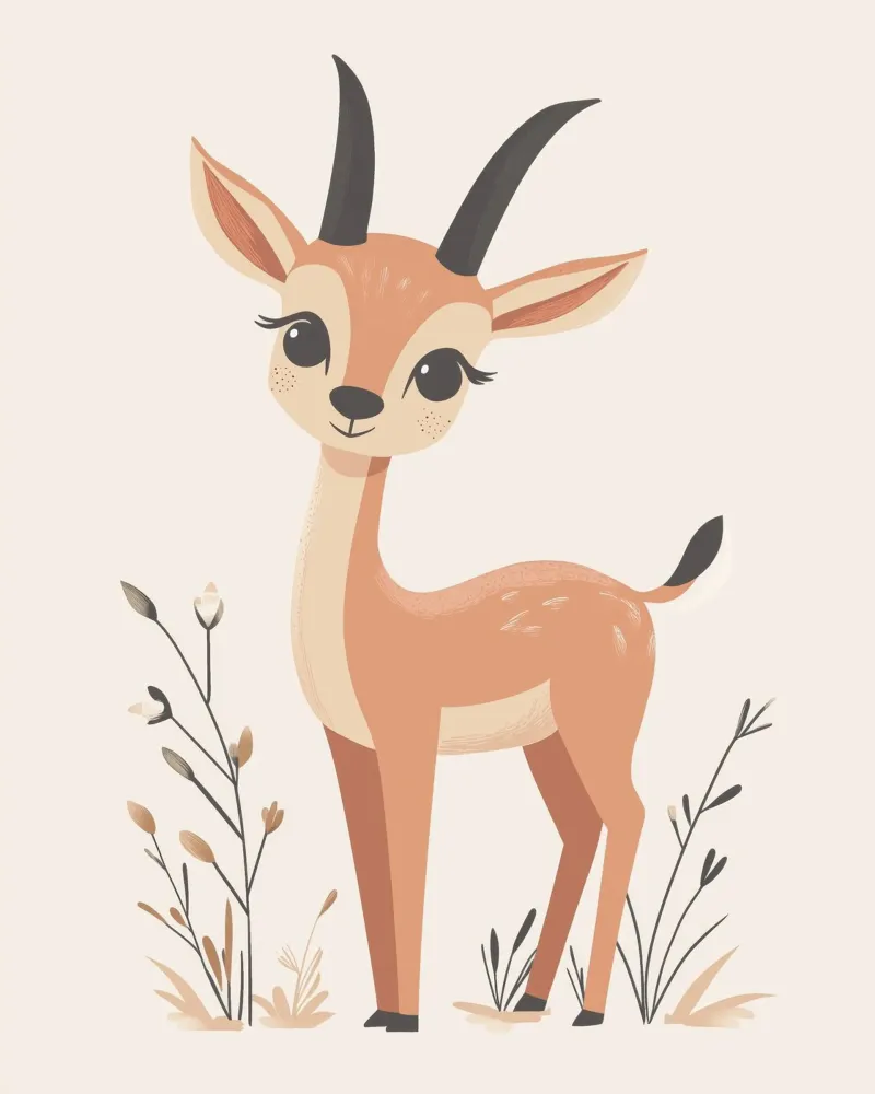 Antilope stravagante carta hahnemühle da Happy Littles