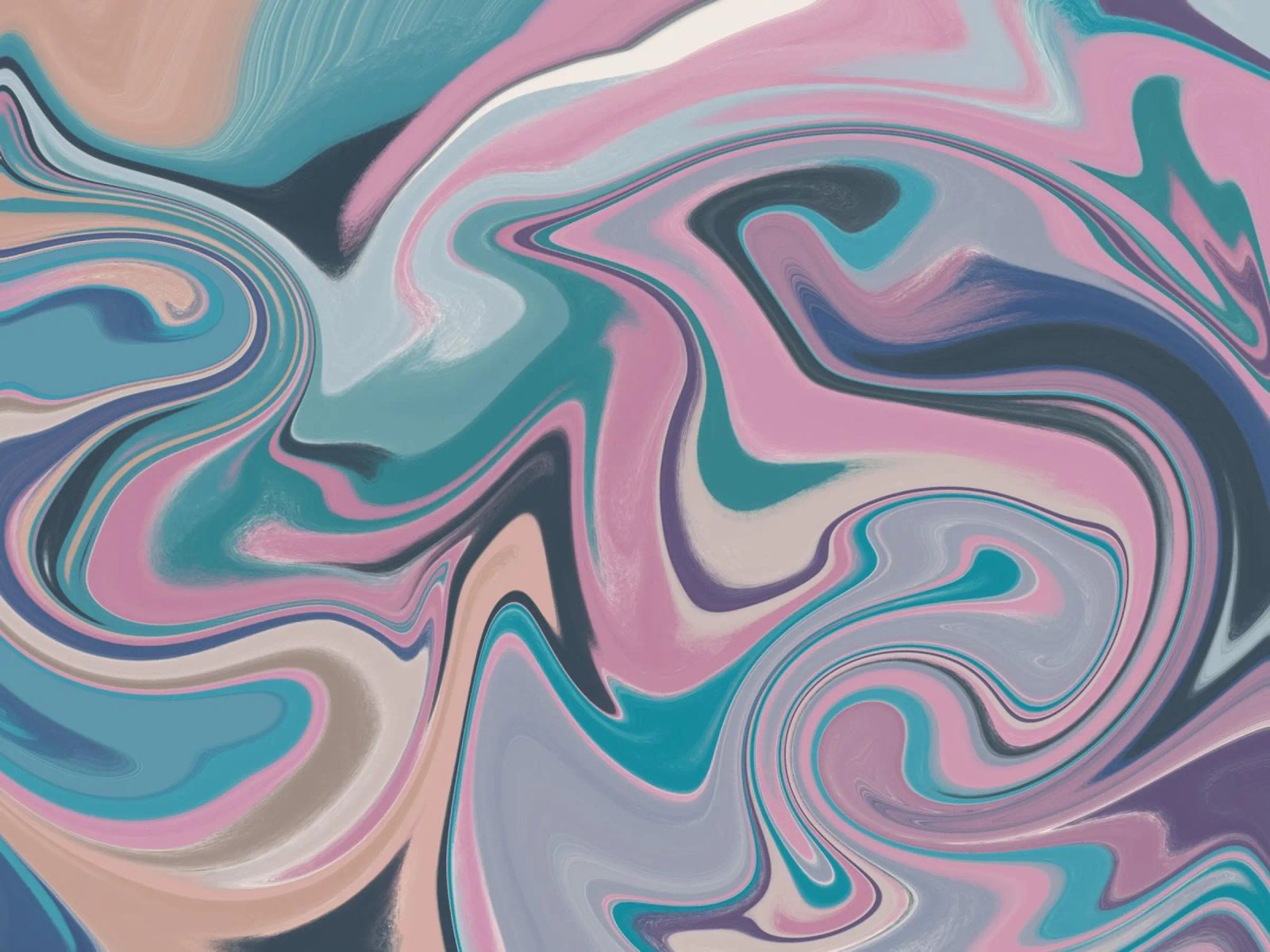 Fluid lines pattern 14 canvas by Little Dean