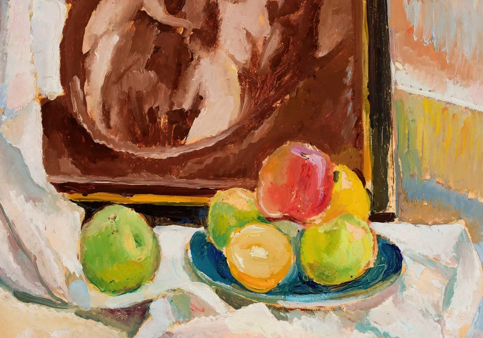 Impressionistisches Obst-Stillleben - Lebendige Strukturmalerei Hahnemühle von ClubArt