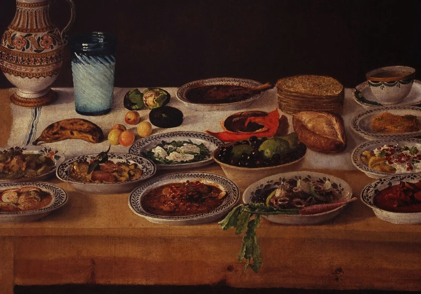 Stillevenfeest - Oude Meester Culinaire Overvloed canvas met Baklijst van ClubArt