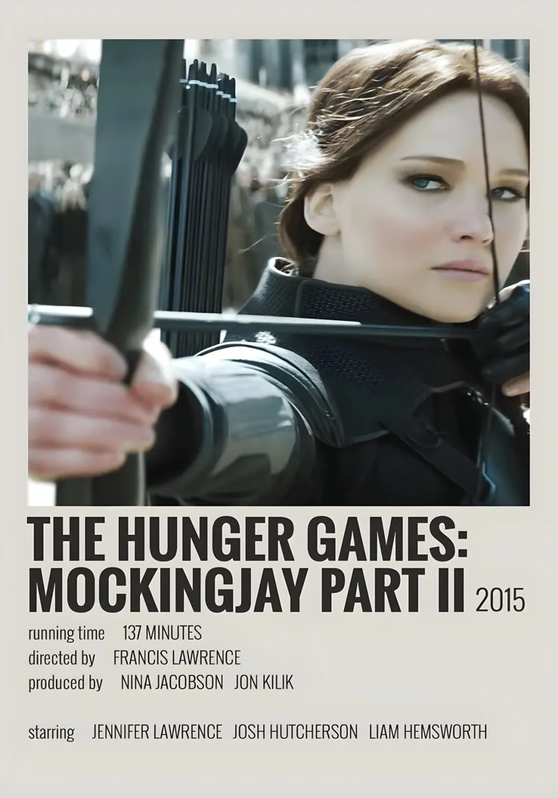 THE HUNGER GAMES MOCKINGJAY PART II 2015 plexiglass da MVFminimalist