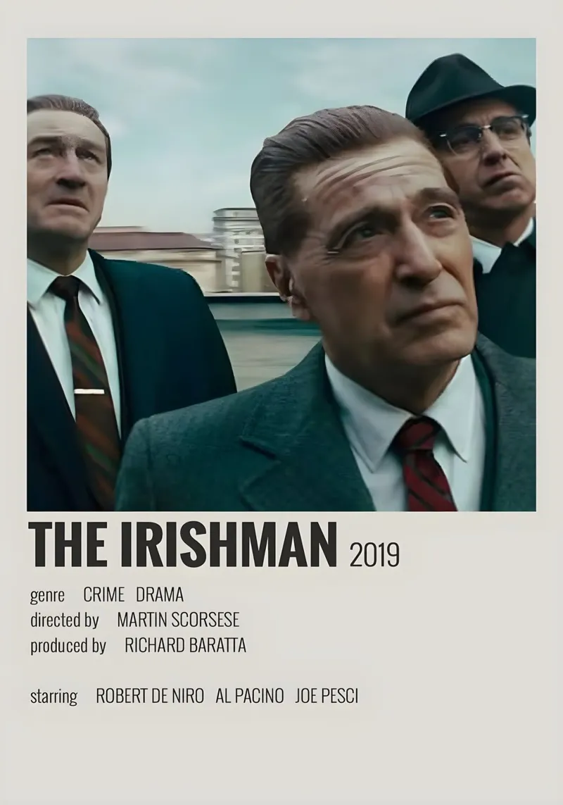 THE IRISHMAN 2019 pellicola backlit da MVFminimalist