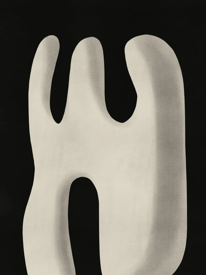 Negative space 06 canvas with Floater frame by Little Dean