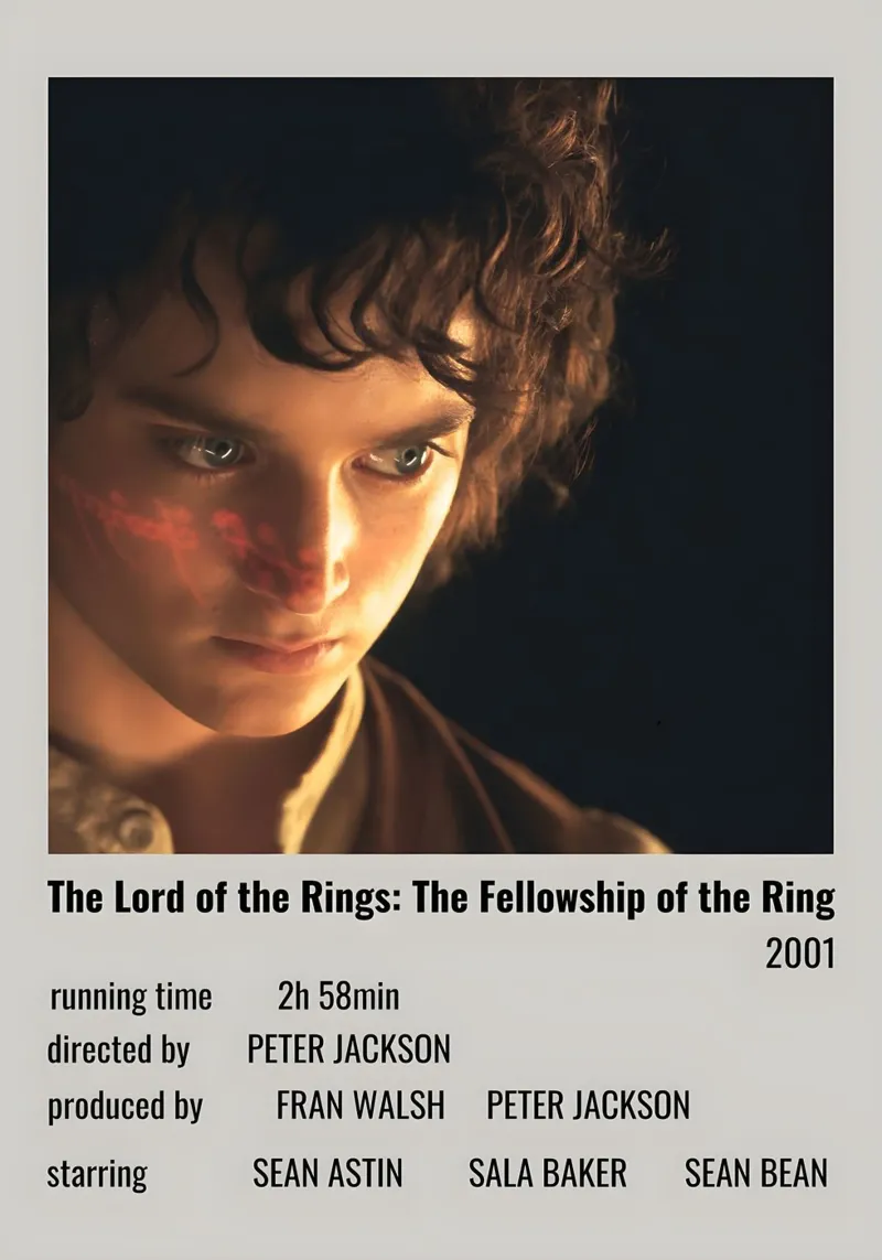 The Lord of the Rings The Fellowship of the Ring 2001 pellicola backlit da MVFminimalist