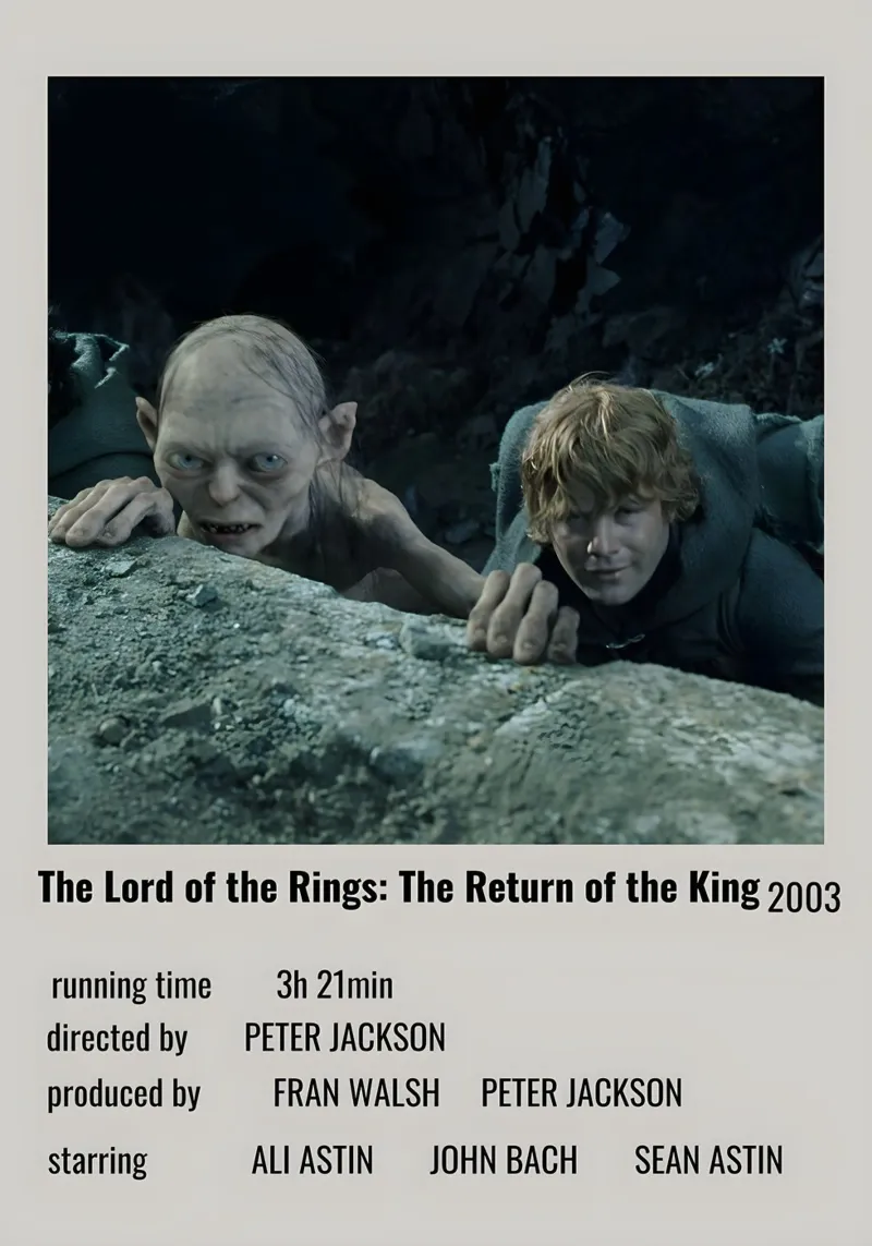 The Lord of the Rings The Return of the King 2003 pellicola backlit da MVFminimalist