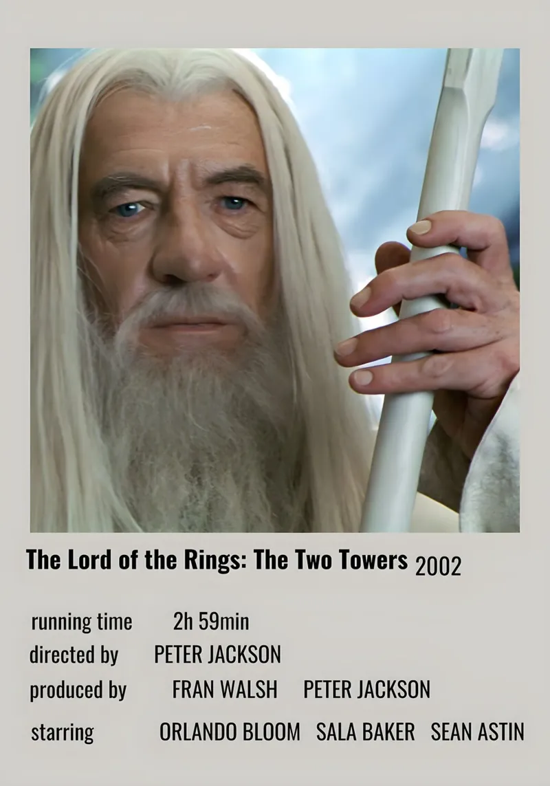The Lord of the Rings The Two Towers 2002 carta hahnemühle da MVFminimalist