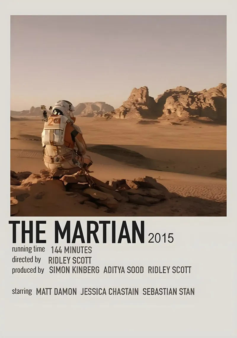 THE MARTIAN 2015 pellicola backlit da MVFminimalist