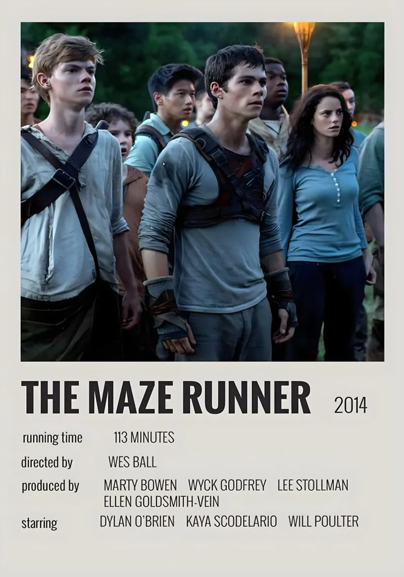 THE MAZE RUNNER 2014 pellicola backlit da MVFminimalist