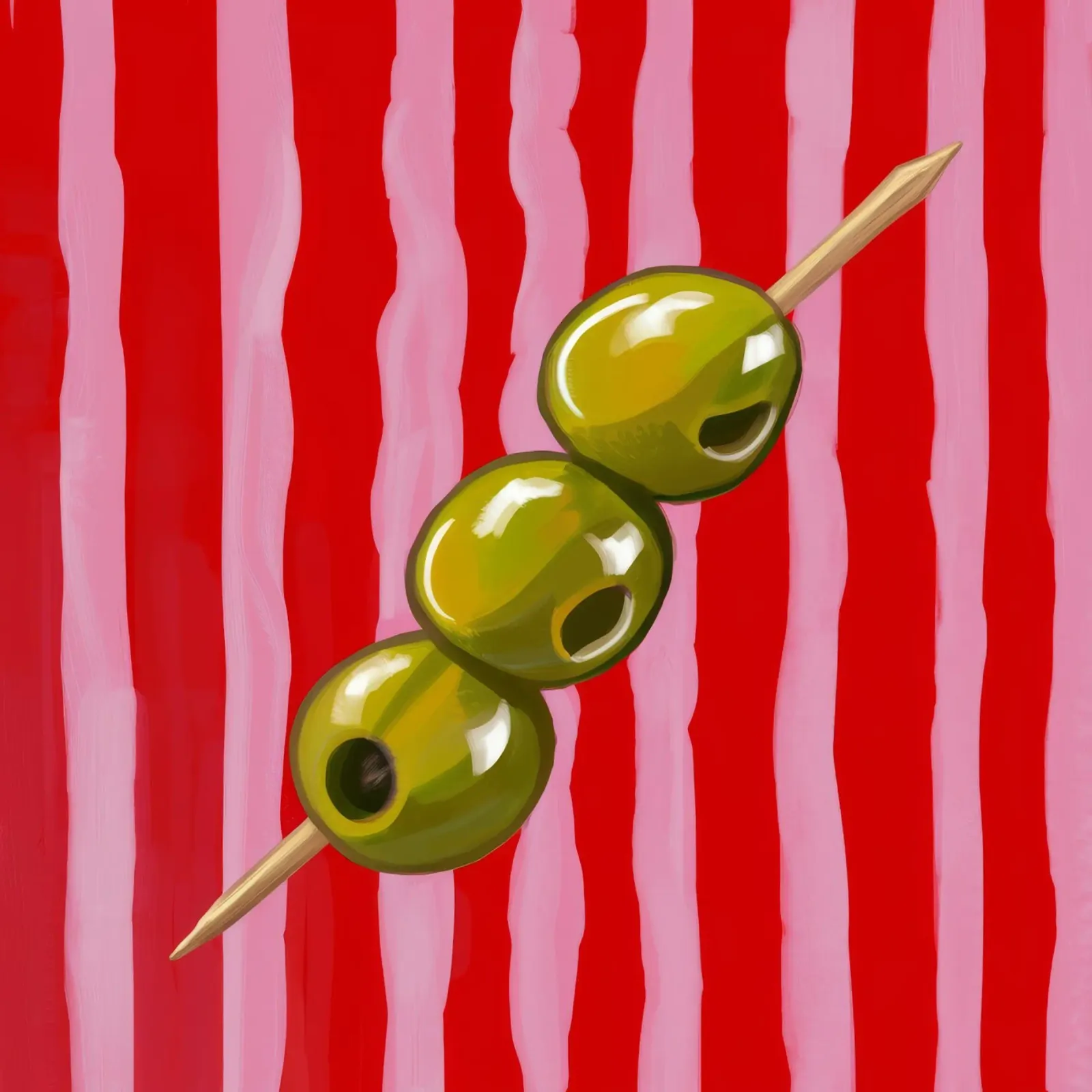 Striscia di spiedini di olive plexiglass da Stone Decade