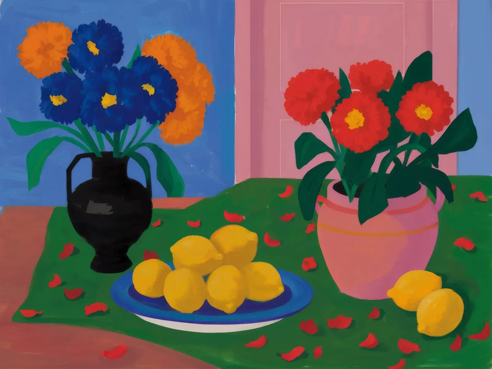 Black Pitcher Lemon Table poster by Stone Decade