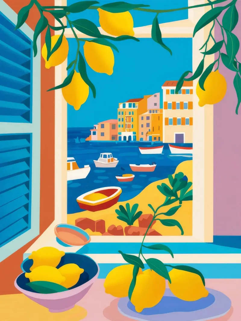 Lemon Tree Seaview carta hahnemühle da FadeAura