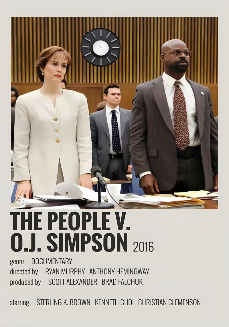 THE PEOPLE V. O.J. SIMPSON 2016 poster da MVFminimalist