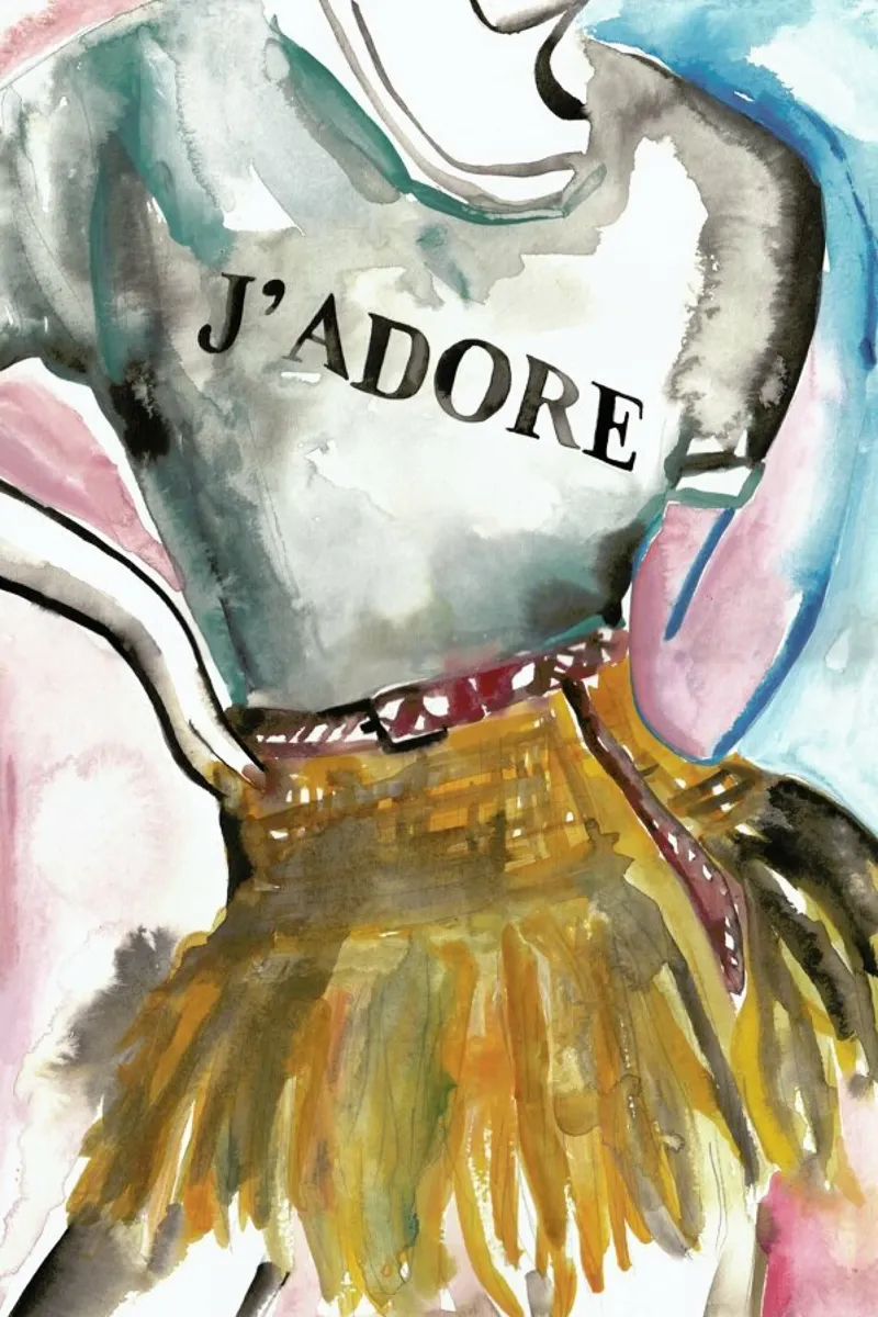 J'adore poster con telaio in plastica da Victoria Verbaan