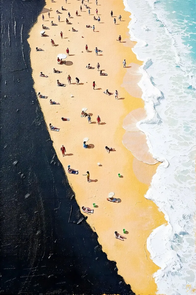 Spiaggia di confine - Paesaggio impressionistico sulla spiaggia pellicola backlit da KUNSTstück