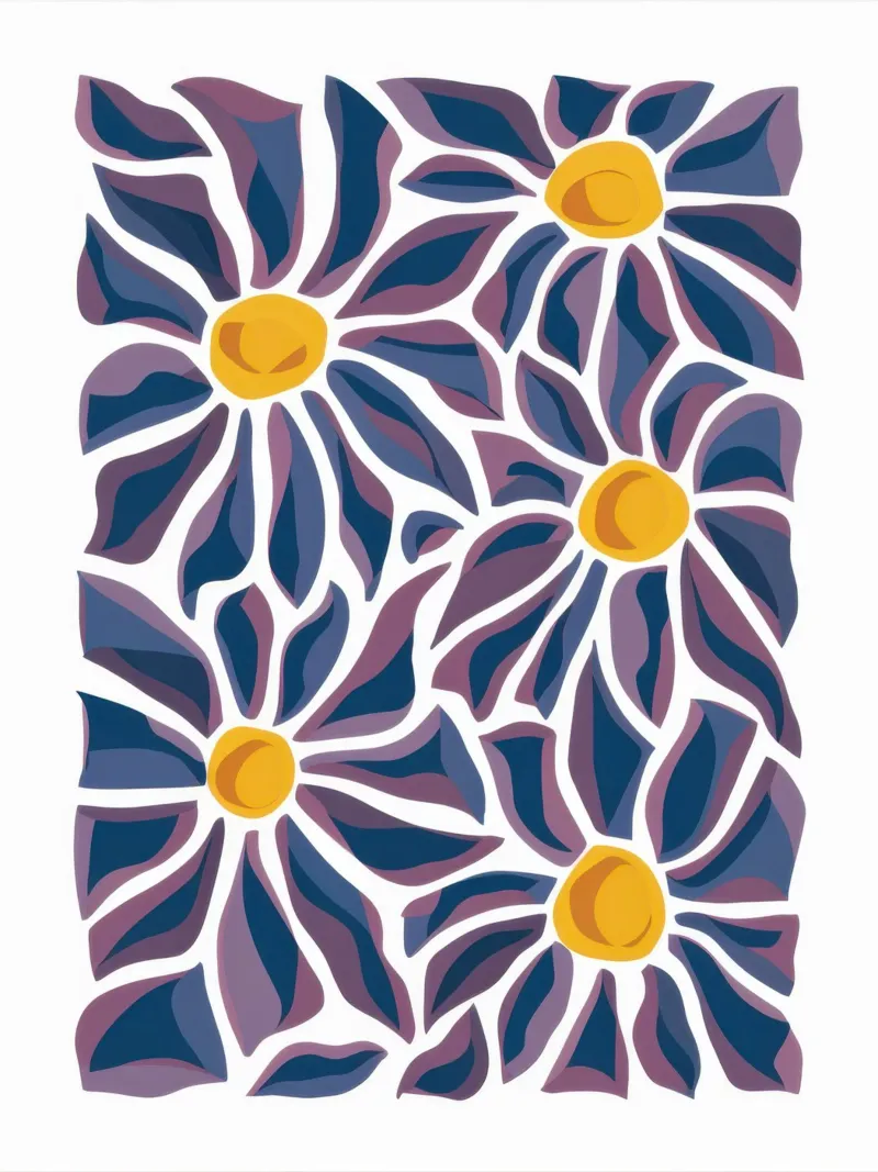 Daisy Pattern Pop canvas by Pale Aura