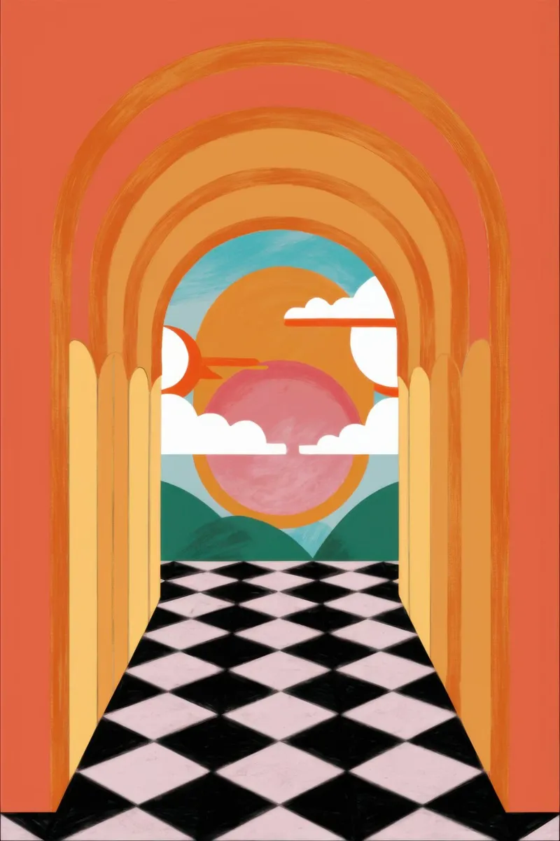 Sogno di un corridoio ad arco carta hahnemühle da Pale Aura