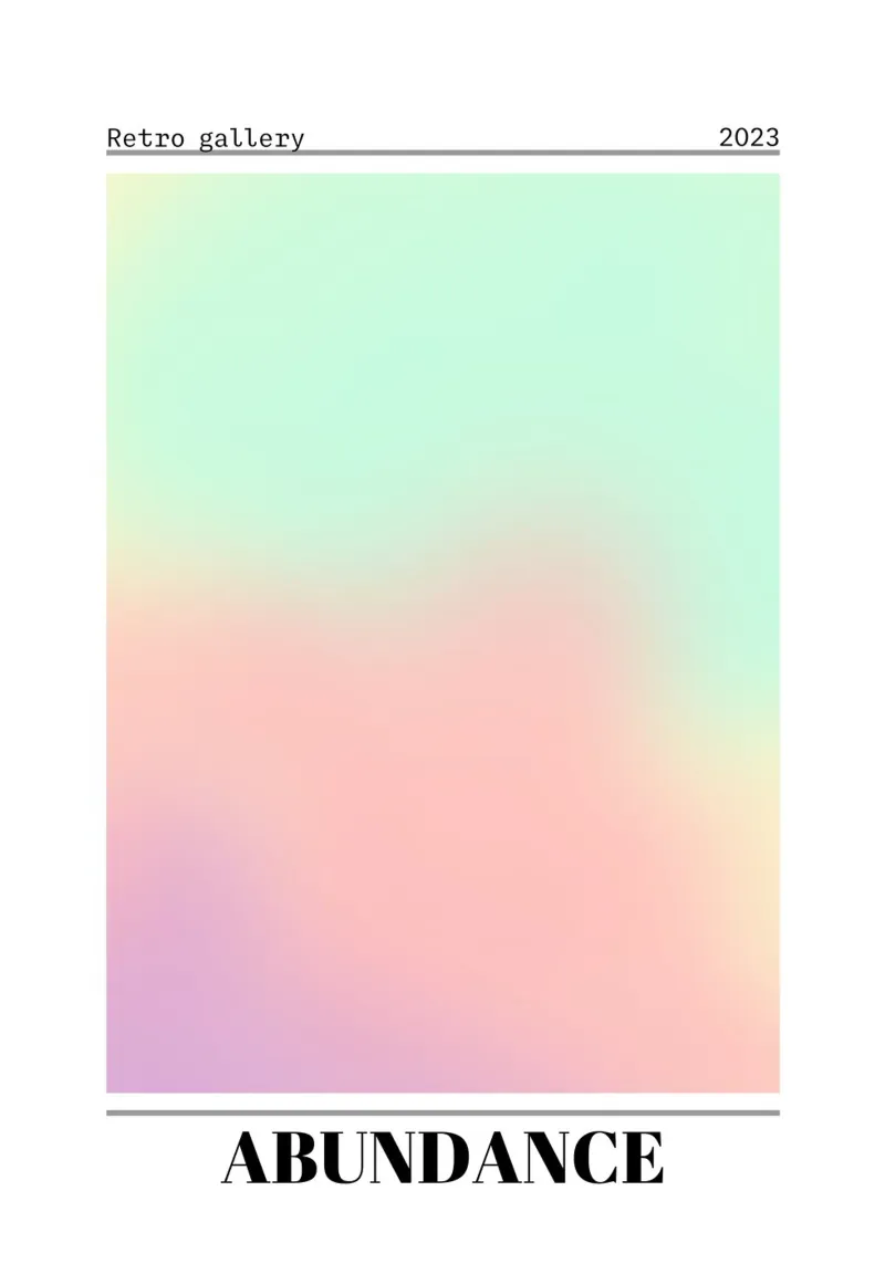 Abundance Gradient Art Print - Pastel Aesthetic Modern Poste canvas by homdeco