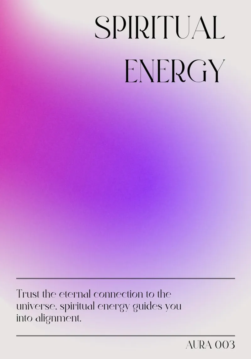 "Spirituele Energie" Aura 003 Gradiënt Uitlijning Poster canvas met Baklijst van homdeco
