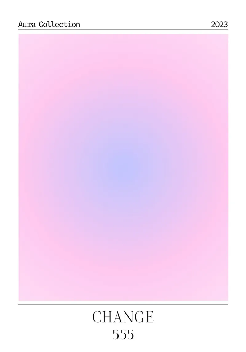 Angelo "Change" Numero 555 Aura Collection Poster 2023 carta hahnemühle da homdeco