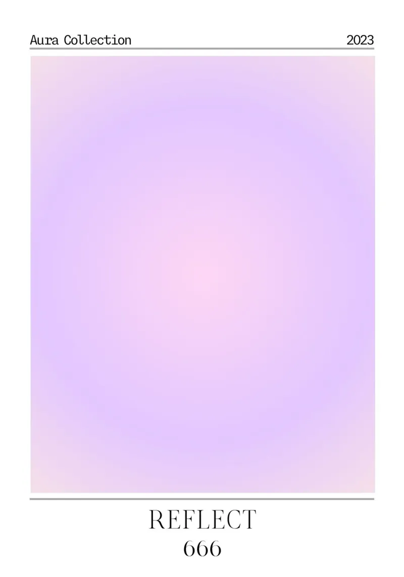 "Reflect" Angelo Numero 666 Aura Gradiente Poster 2023 pellicola backlit da homdeco