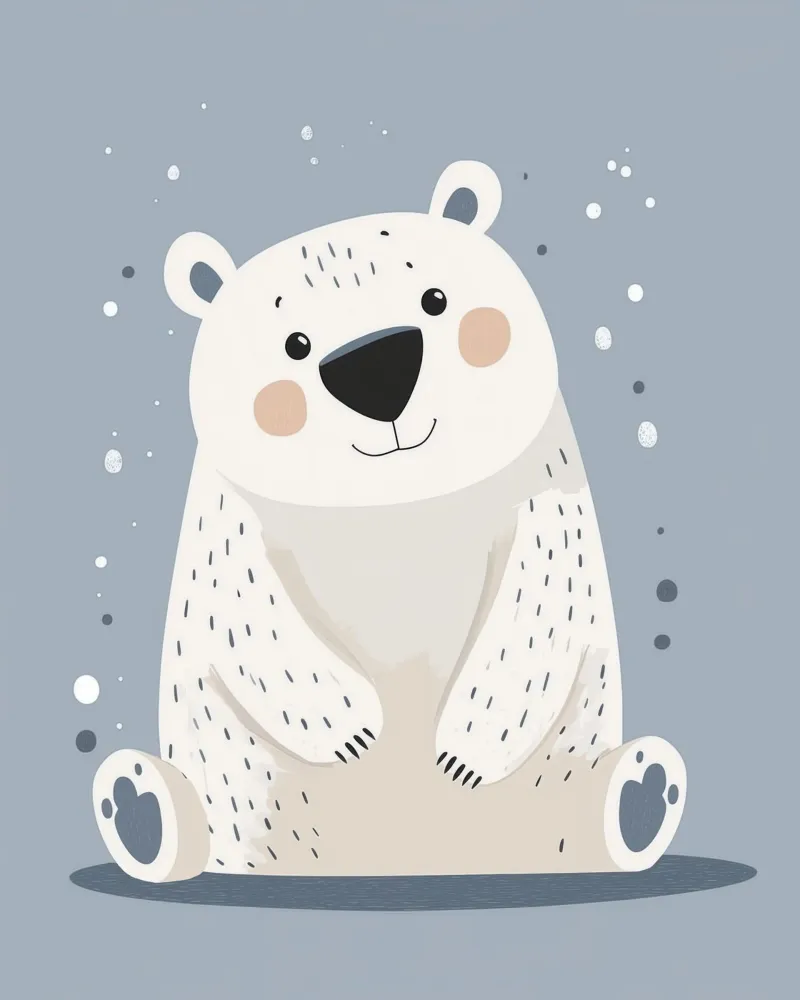 Orso polare stravagante alluminio dibond da Happy Littles