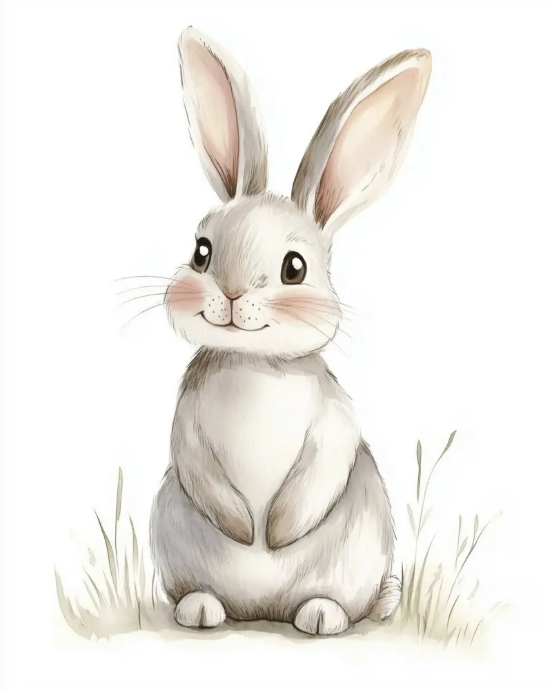 Whimsical Bunny alu-dibond by Happy Littles