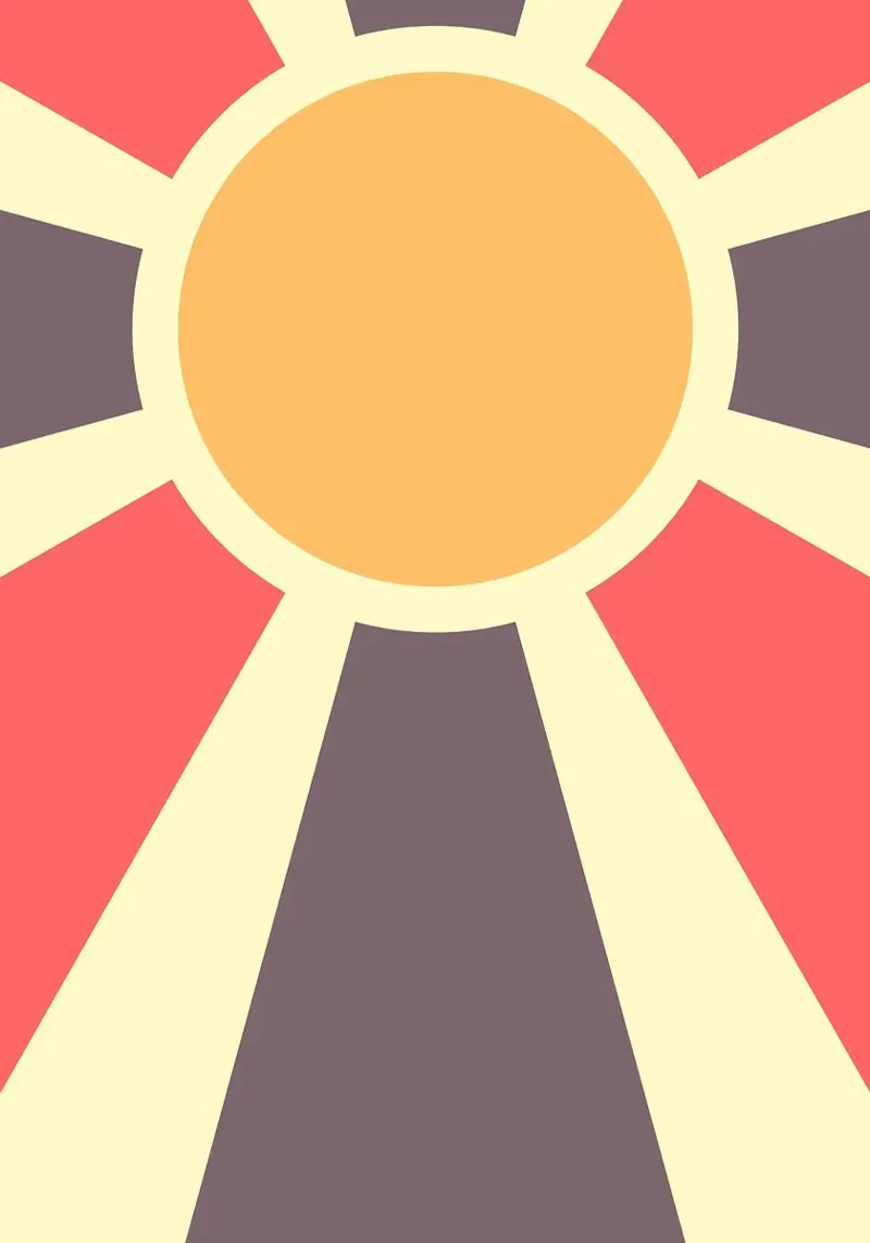 sole sole geometrico poster da Ron Bale