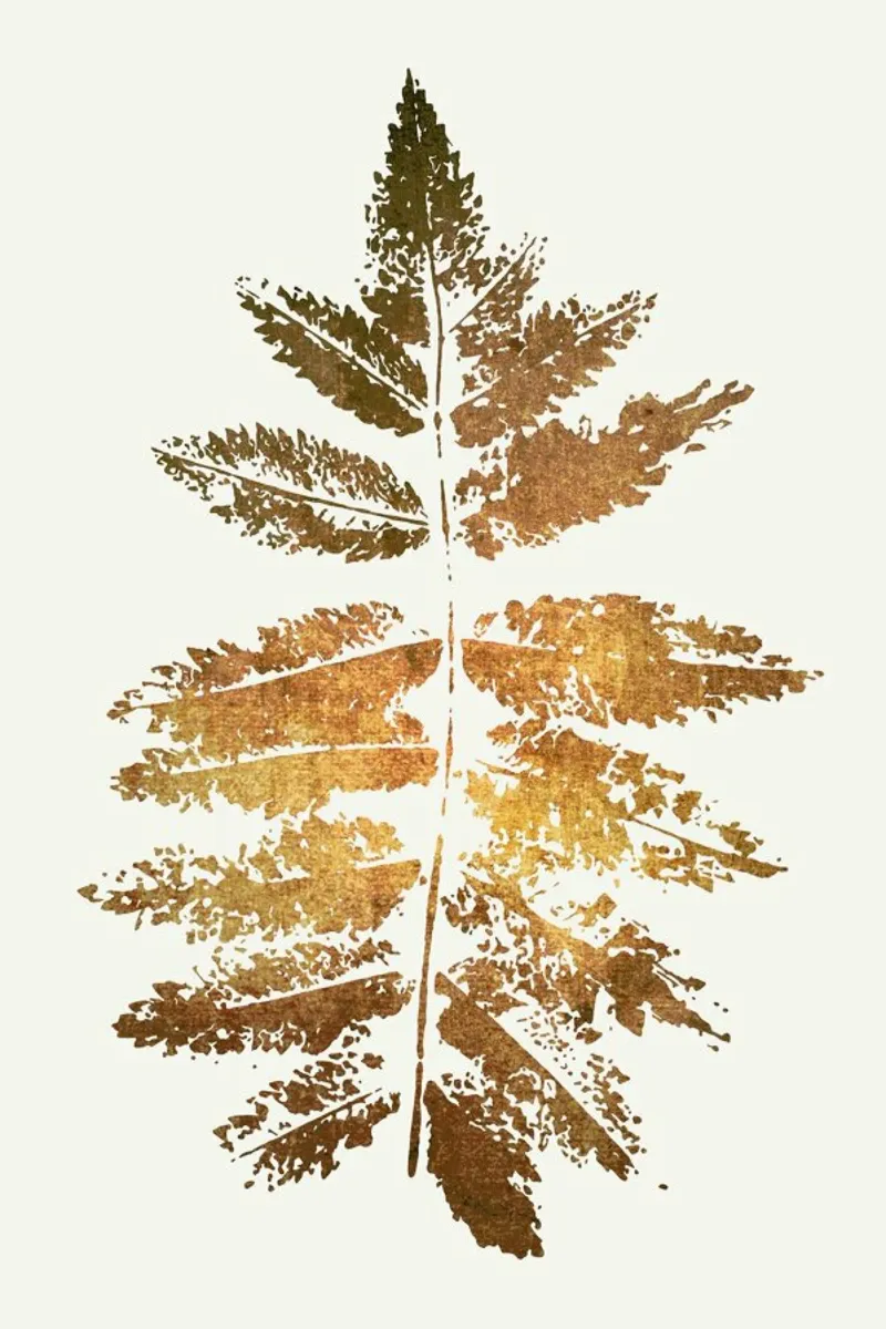 Oak Leaf Print (gold) pellicola backlit da Kubistika
