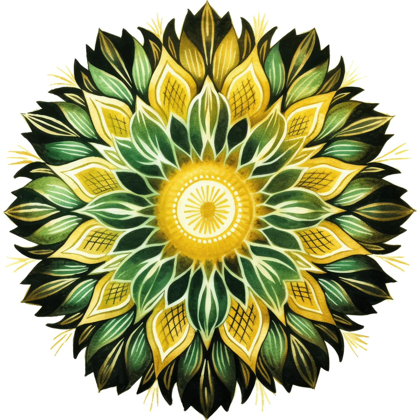 Mandala verde pellicola backlit da Spiritual Touch