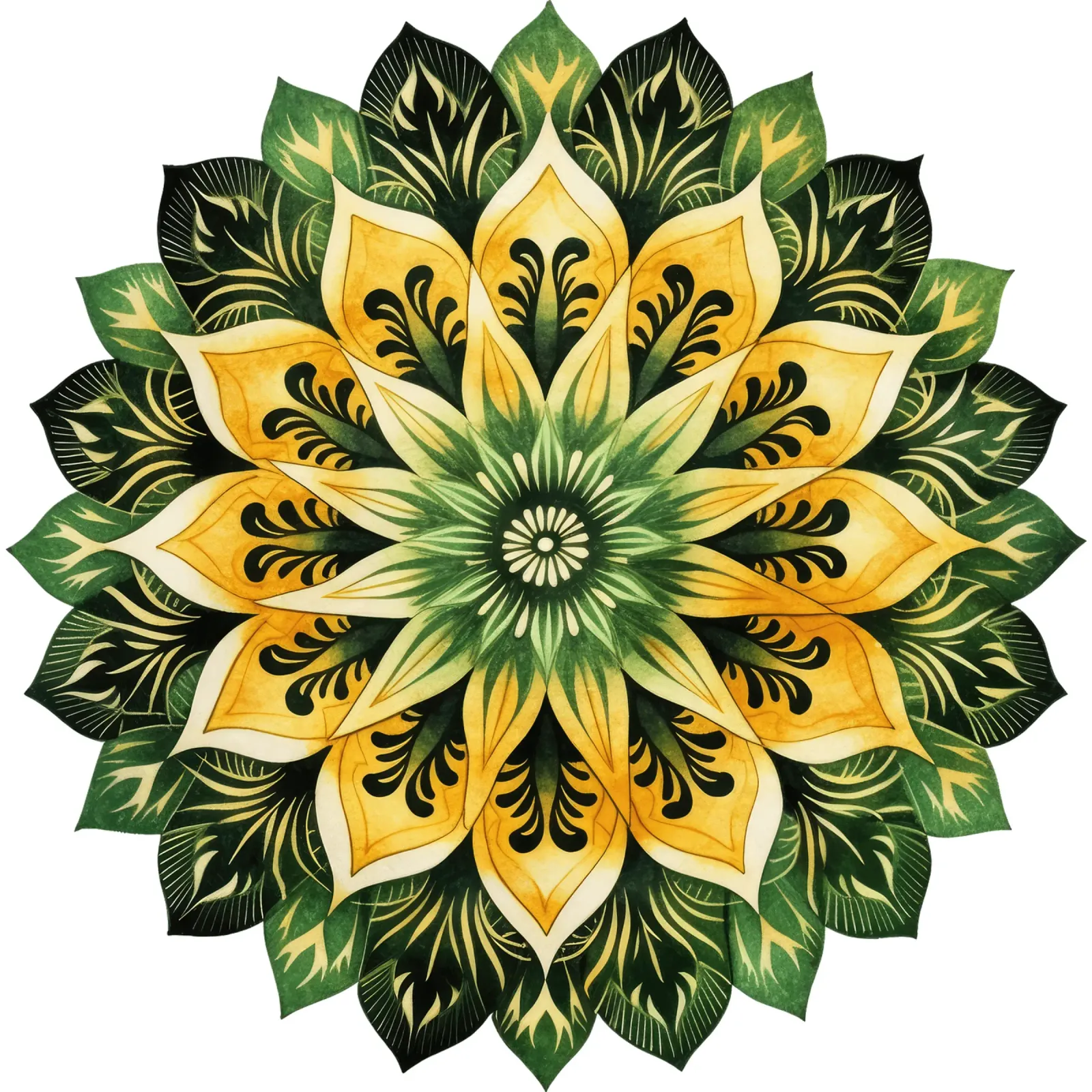 Mandala verde pellicola backlit da Spiritual Touch