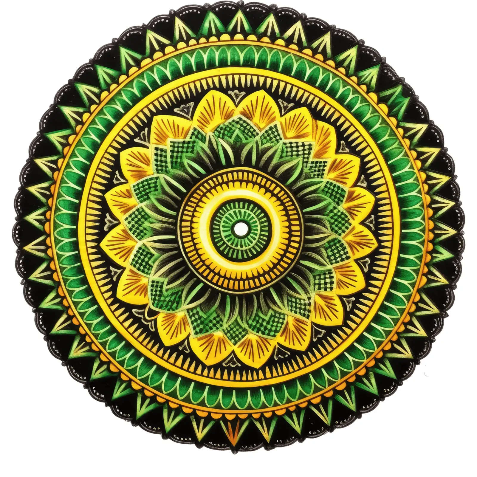 Mandala verde pellicola backlit da Spiritual Touch