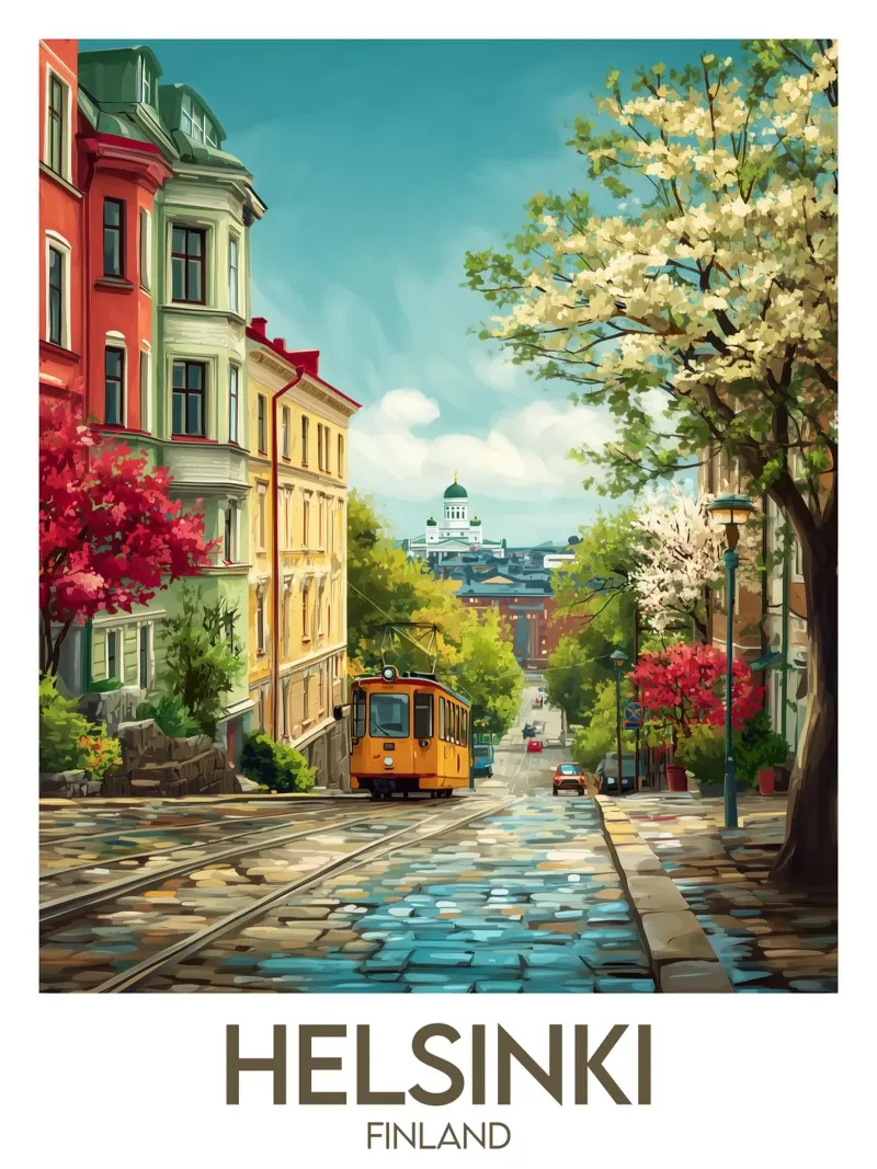 Affiche Helsinki metacrilato de Frame the World