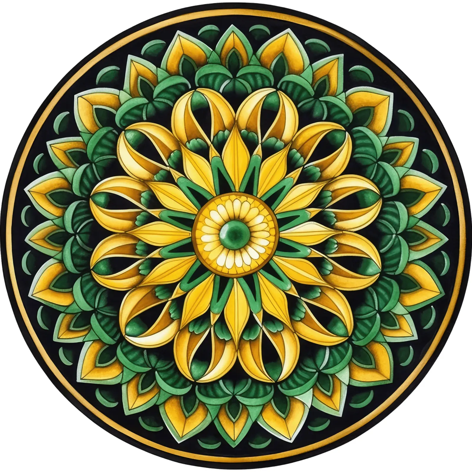 Mandala verde pellicola backlit da Spiritual Touch
