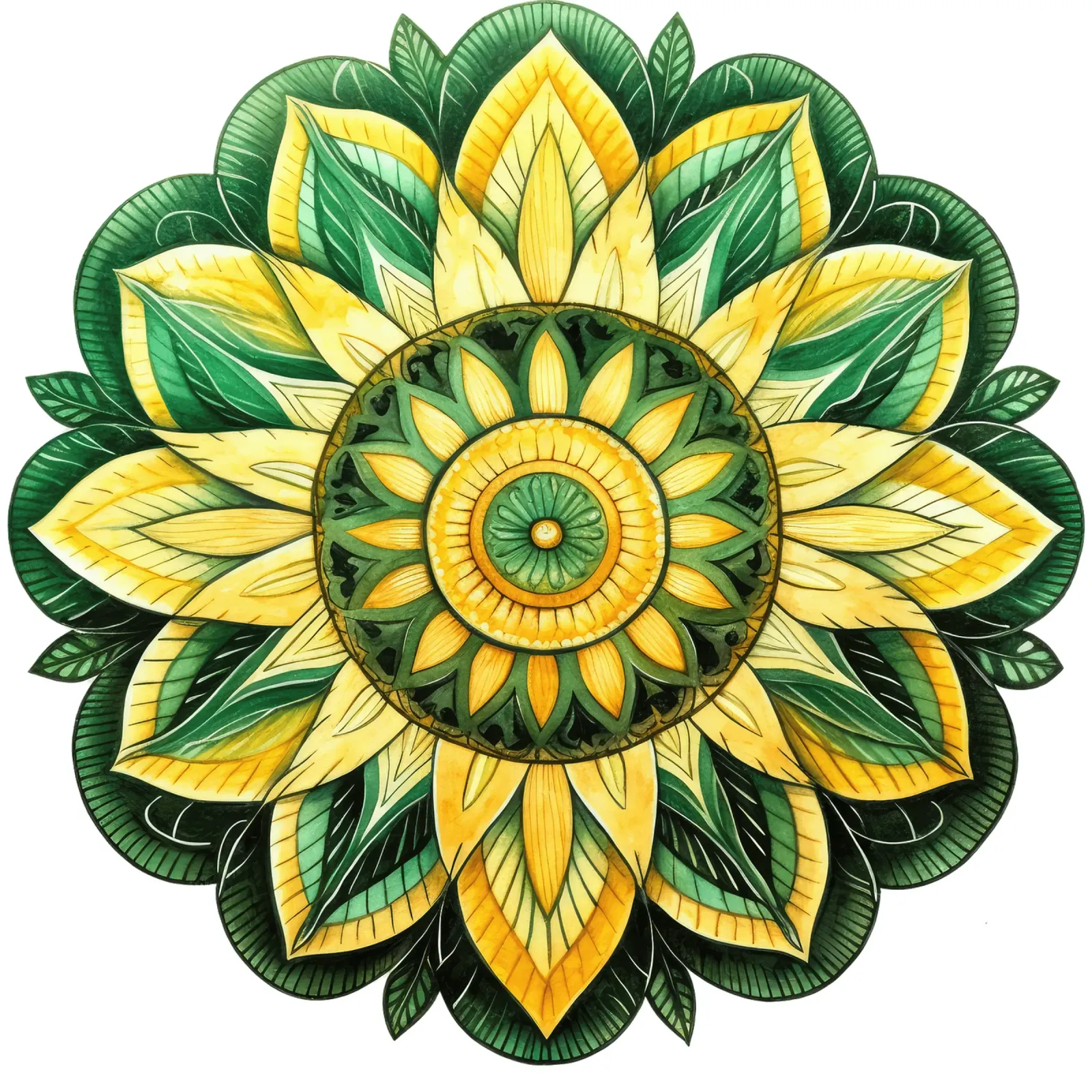 Mandala verde pellicola backlit da Spiritual Touch