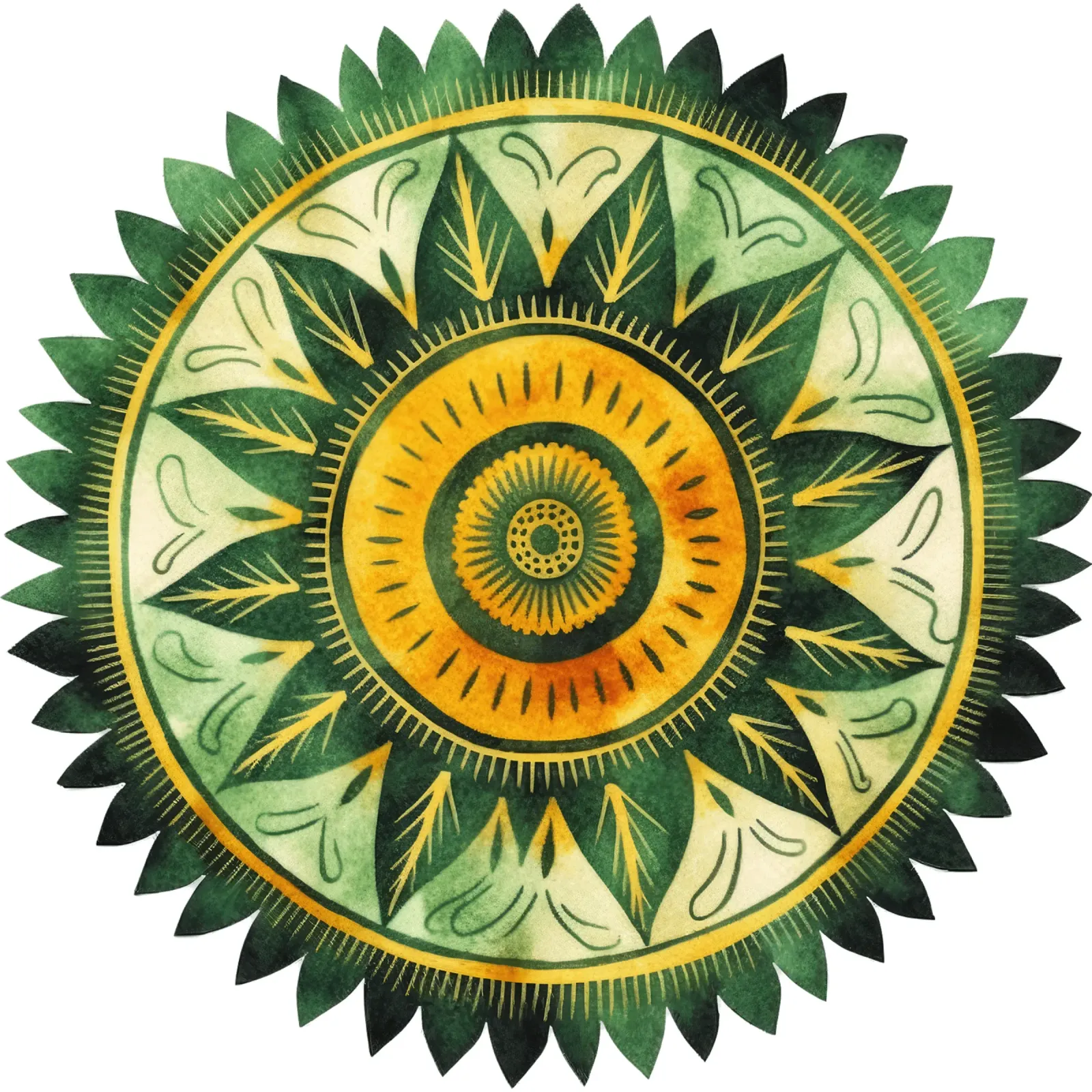Mandala verde pellicola backlit da Spiritual Touch
