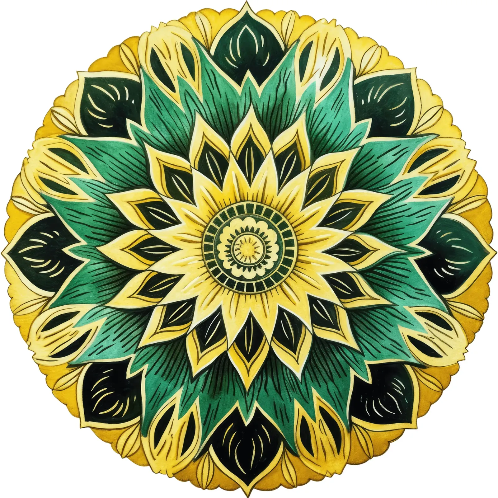 Mandala verde pellicola backlit da Spiritual Touch